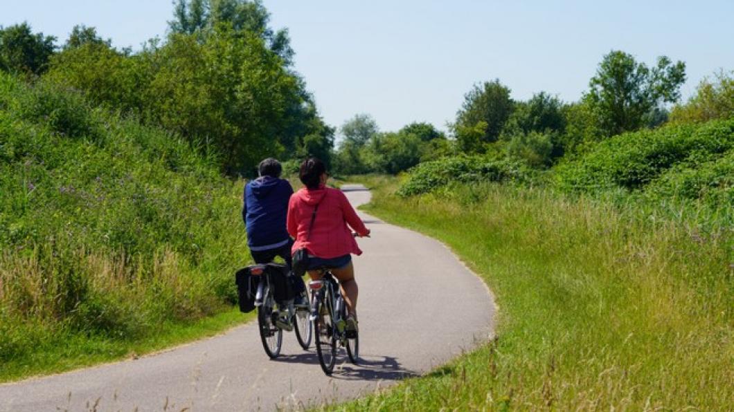 Fietsers in de Gaasperstrook